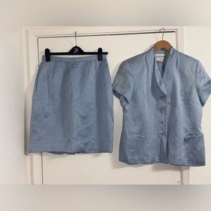 vintage Albert Nipon two-piece skirt suit Quilted Size 12